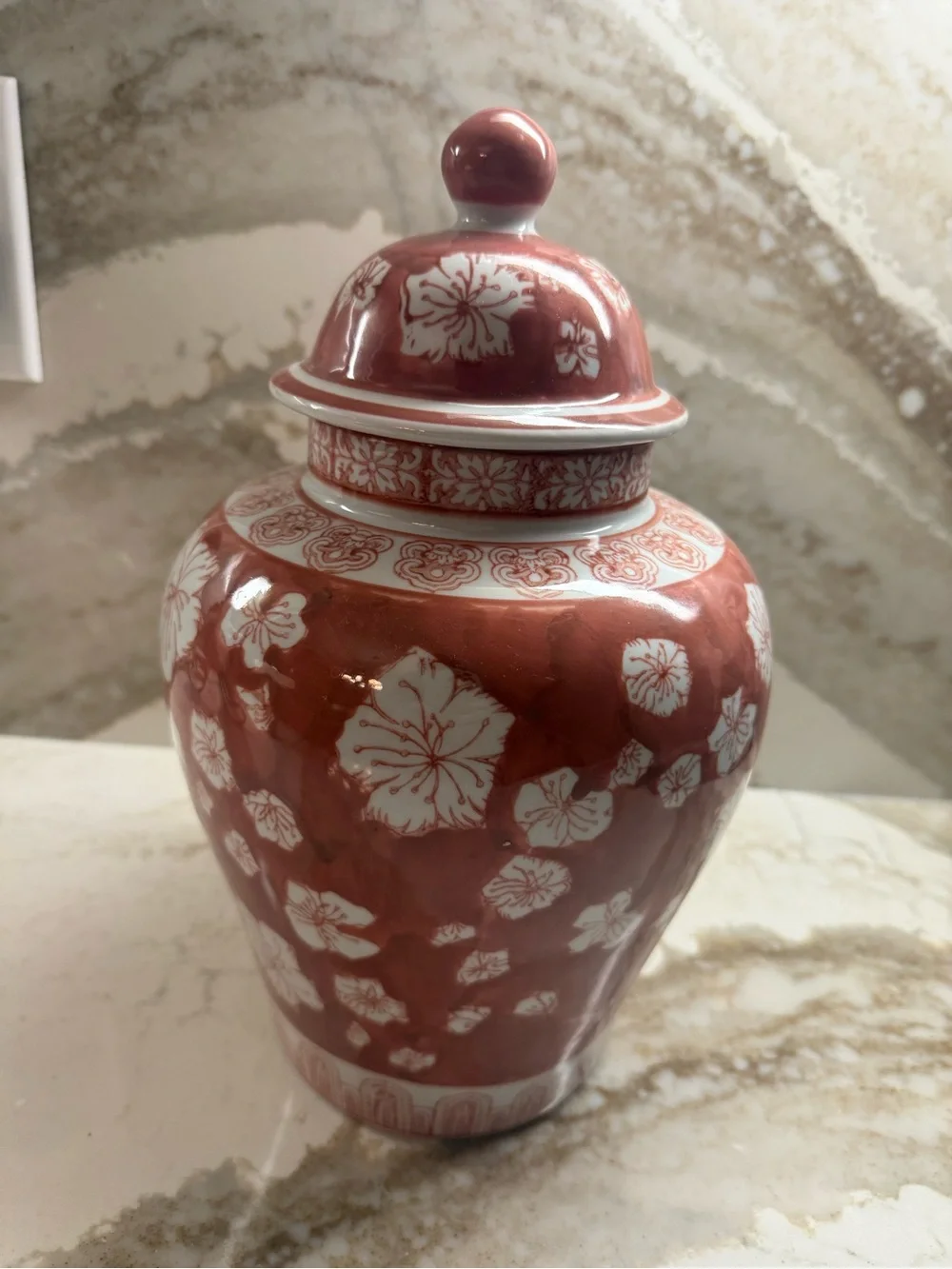 Beautiful 12” High Temple Jar w 4” Diameter Lid that fits perfectly on top!